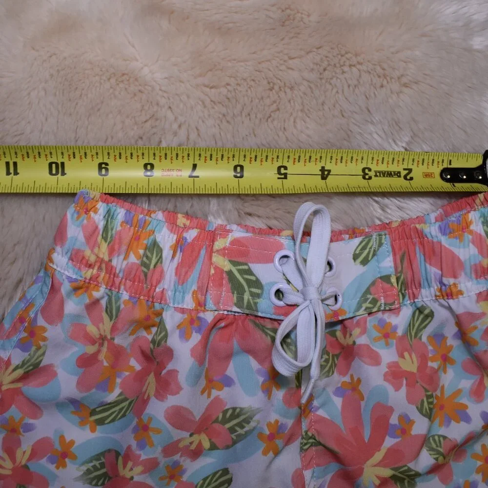 Snapper Rock Girls Swim Board Shorts and Bathing Suit Size 8 Tropical Floral